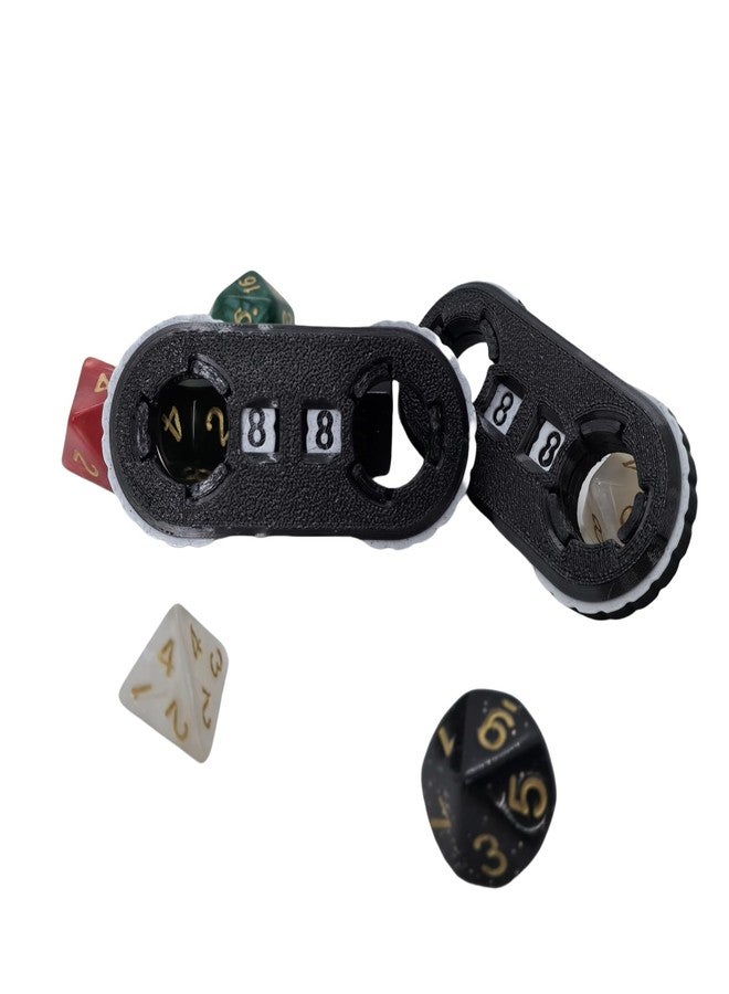 XJPONGC 2 Pack MTG Life Counter - HP Tracker with Tracking Card SlotMTG Tabletop RPG(not inclouded dice Inside) Dungeons and Dragons(2 Pack Black White) - Image 5